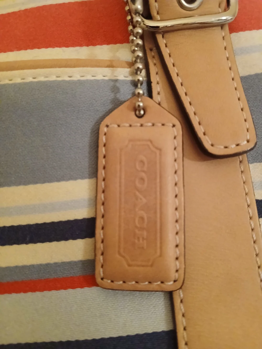 Coach Hampton Striped Purse